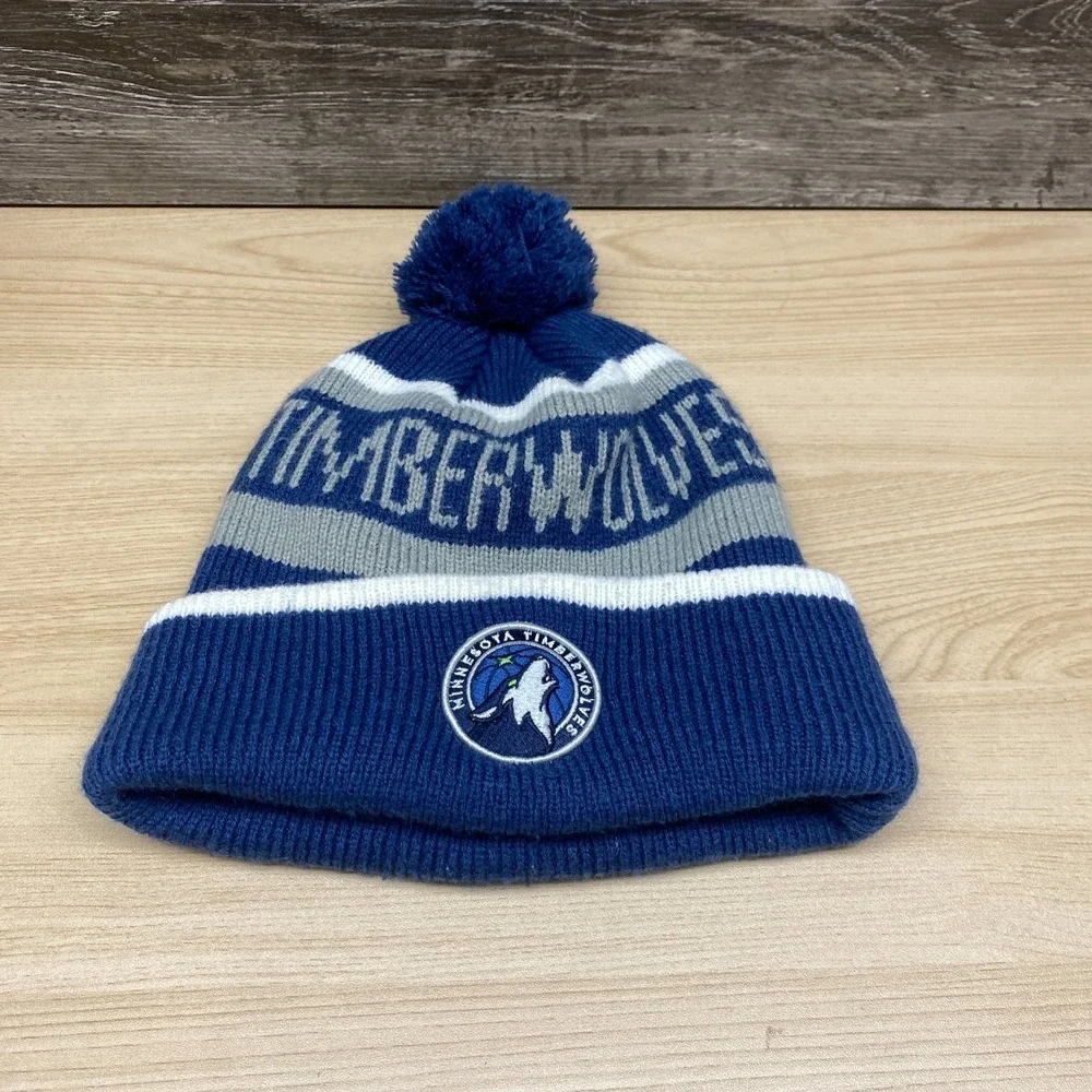 Minnesota Timberwolves Hat Cap Beanie Blue Gray NBA Basketball Fan Favorite Knit